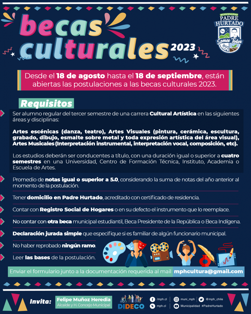 POSTULACIONES A LAS BECAS CULTURALES 2023