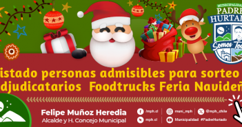 LISTADO DE PERSONAS ADMISIBLES PARA EL SORTEO DE LA FERIA NAVIDEÑA 2025